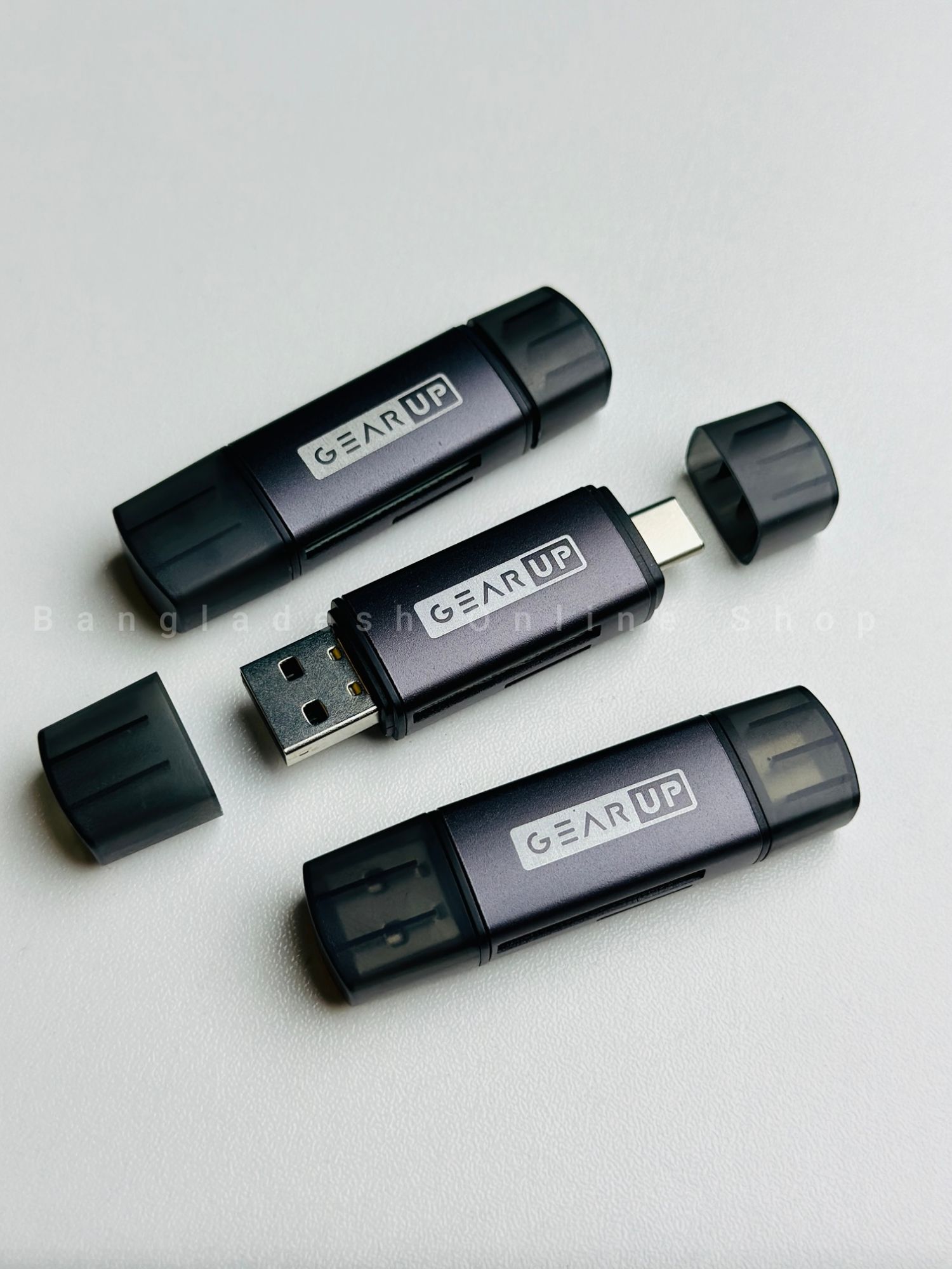 GearUP 4 In 1 Multifunction OTG Card Reader (Type-C / USB / SD / TF) - Image 3